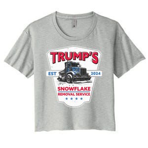 Trumps Snowflake Removal Service Est 2024 Women's Crop Top Tee