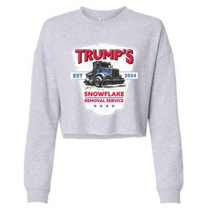 Trumps Snowflake Removal Service Est 2024 Cropped Pullover Crew