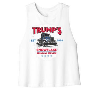 Trumps Snowflake Removal Service Est 2024 Women's Racerback Cropped Tank