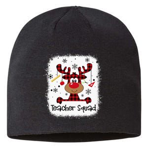 Teacher Squad Reindeer Funny Christmas Xmas Gift Sustainable Beanie