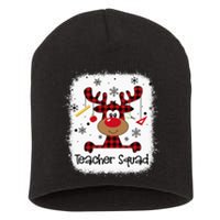 Teacher Squad Reindeer Funny Christmas Xmas Gift Short Acrylic Beanie