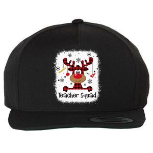 Teacher Squad Reindeer Funny Christmas Xmas Gift Wool Snapback Cap