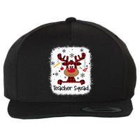 Teacher Squad Reindeer Funny Christmas Xmas Gift Wool Snapback Cap