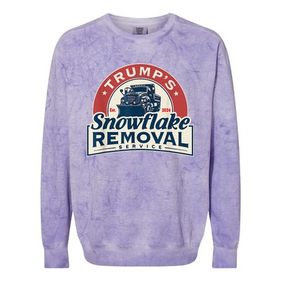 TrumpS Snowflake Removal Service Funny Trump 2024 Colorblast Crewneck Sweatshirt