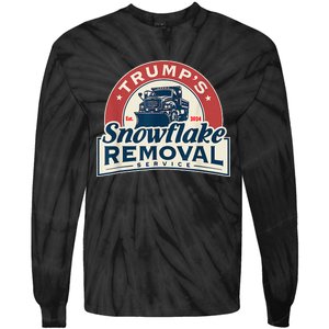 TrumpS Snowflake Removal Service Funny Trump 2024 Tie-Dye Long Sleeve Shirt