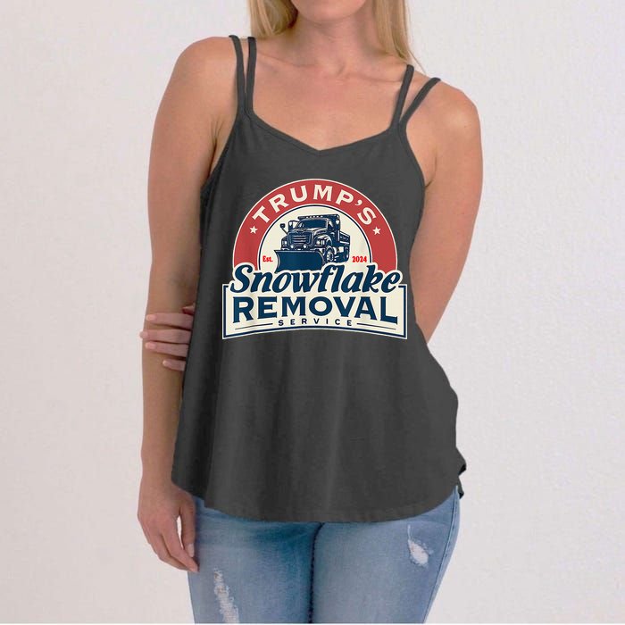 TrumpS Snowflake Removal Service Funny Trump 2024 Women's Strappy Tank