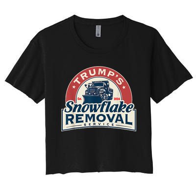 TrumpS Snowflake Removal Service Funny Trump 2024 Women's Crop Top Tee