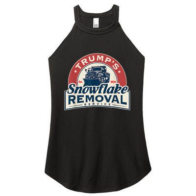 TrumpS Snowflake Removal Service Funny Trump 2024 Women's Perfect Tri Rocker Tank