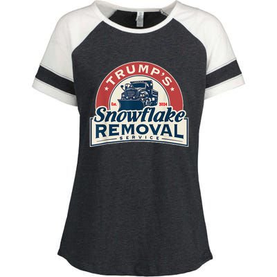 TrumpS Snowflake Removal Service Funny Trump 2024 Enza Ladies Jersey Colorblock Tee