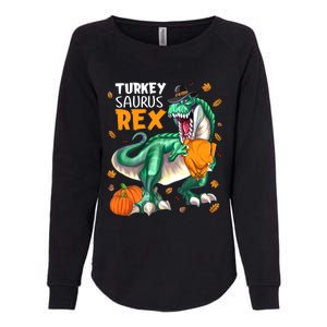 Turkey Saurus Rex Dinosaur T Rex Thanksgiving Pumpkin Gift Womens California Wash Sweatshirt