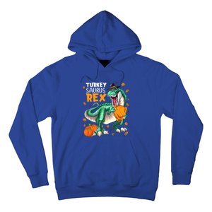 Turkey Saurus Rex Dinosaur T Rex Thanksgiving Pumpkin Gift Hoodie