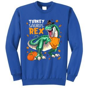 Turkey Saurus Rex Dinosaur T Rex Thanksgiving Pumpkin Gift Sweatshirt