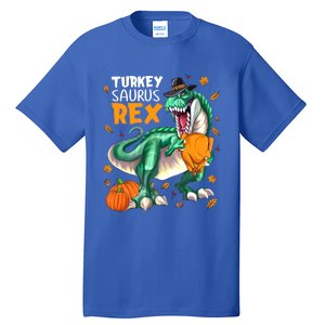 Turkey Saurus Rex Dinosaur T Rex Thanksgiving Pumpkin Gift Tall T-Shirt