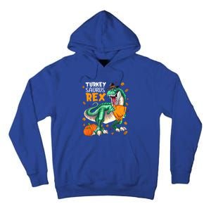 Turkey Saurus Rex Dinosaur T Rex Thanksgiving Pumpkin Gift Tall Hoodie