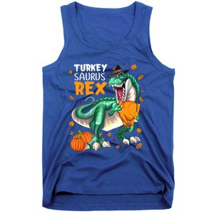 Turkey Saurus Rex Dinosaur T Rex Thanksgiving Pumpkin Gift Tank Top