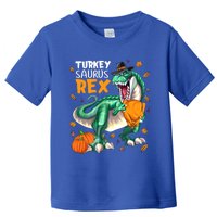 Turkey Saurus Rex Dinosaur T Rex Thanksgiving Pumpkin Gift Toddler T-Shirt