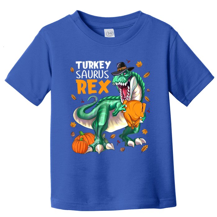 Turkey Saurus Rex Dinosaur T Rex Thanksgiving Pumpkin Gift Toddler T-Shirt