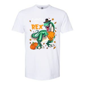 Turkey Saurus Rex Dinosaur T Rex Thanksgiving Pumpkin Gift Softstyle CVC T-Shirt