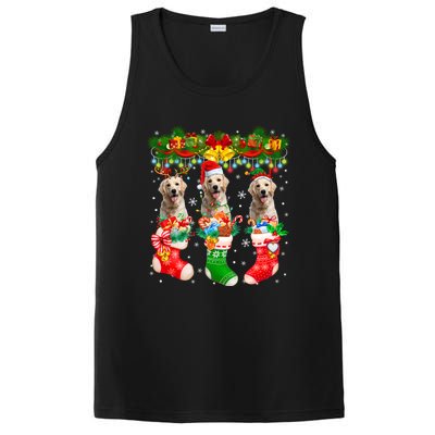 Three Santa Reindeer Elf Labrador Retrievers In Xmas Socks Gift PosiCharge Competitor Tank