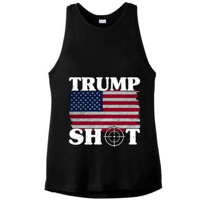 Trump Shot Rally Failed Shots Fired Assassination Ladies PosiCharge Tri-Blend Wicking Tank