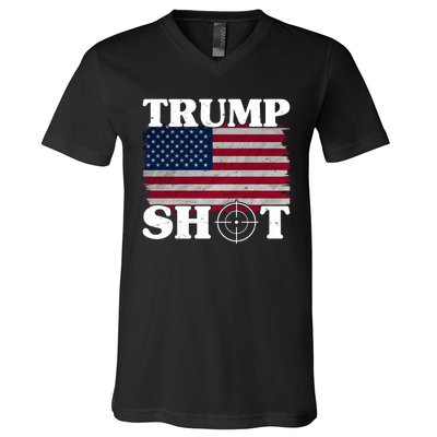 Trump Shot Rally Failed Shots Fired Assassination V-Neck T-Shirt