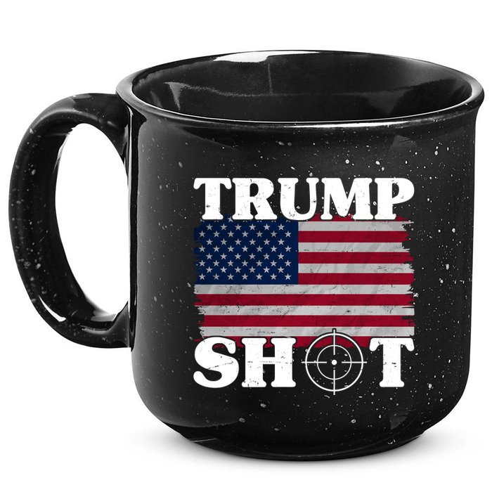 Trump Shot Rally Failed Shots Fired Assassination 15oz Campfire Ceramic Mug