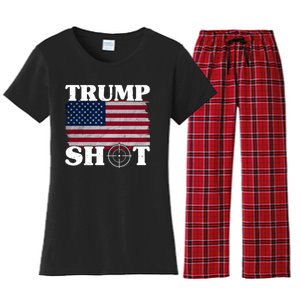 Trump Shot Rally Failed Shots Fired Assassination Women's Flannel Pajama Set