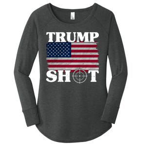 Trump Shot Rally Failed Shots Fired Assassination Women's Perfect Tri Tunic Long Sleeve Shirt