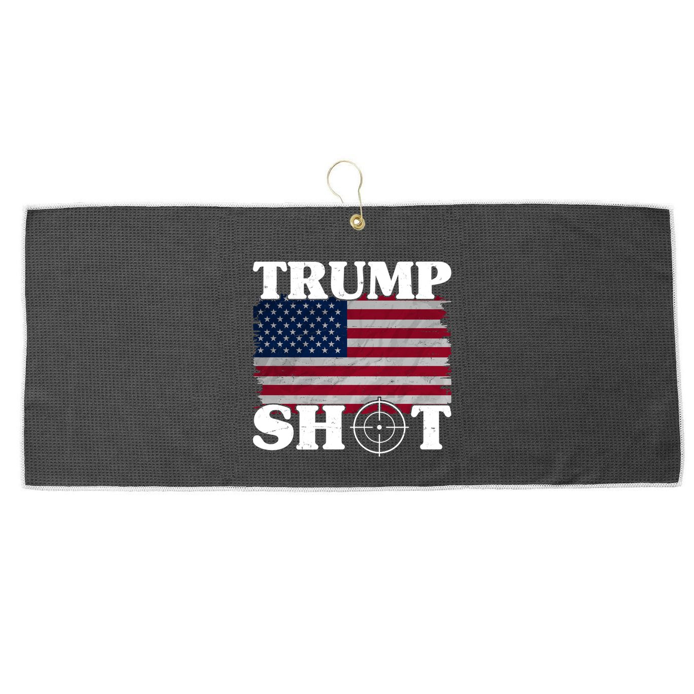 Trump Shot Rally Failed Shots Fired Assassination Large Microfiber Waffle Golf Towel