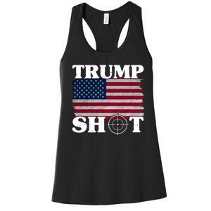 Trump Shot Rally Failed Shots Fired Assassination Women's Racerback Tank