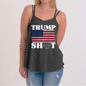 Trump Shot Rally Failed Shots Fired Assassination Women's Strappy Tank