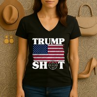 Trump Shot Rally Failed Shots Fired Assassination Women's V-Neck T-Shirt