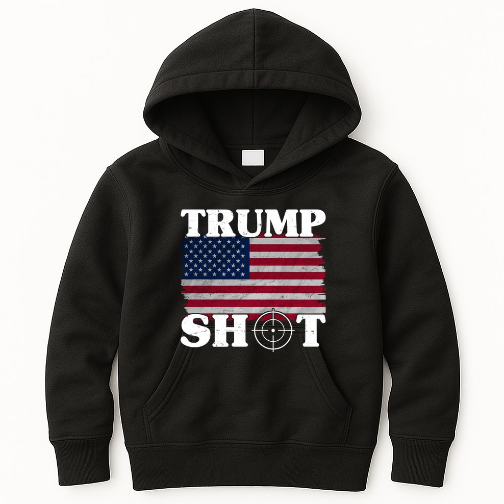 Trump Shot Rally Failed Shots Fired Assassination Kids Hoodie