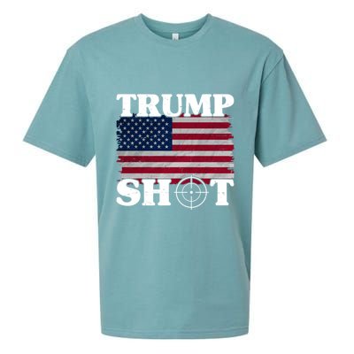 Trump Shot Rally Failed Shots Fired Assassination Sueded Cloud Jersey T-Shirt
