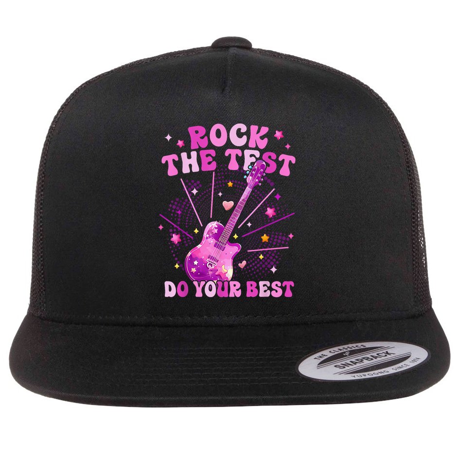 Teachers Students Rock The Test Do You Best Flat Bill Trucker Hat