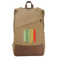 Toronto Skyline Retro Toronto Cotton Canvas Backpack