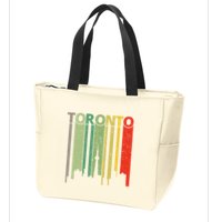 Toronto Skyline Retro Toronto Zip Tote Bag