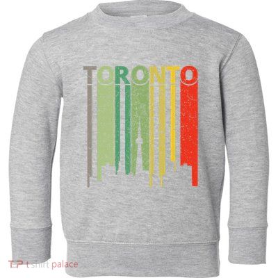 Toronto Skyline Retro Toronto Toddler Sweatshirt