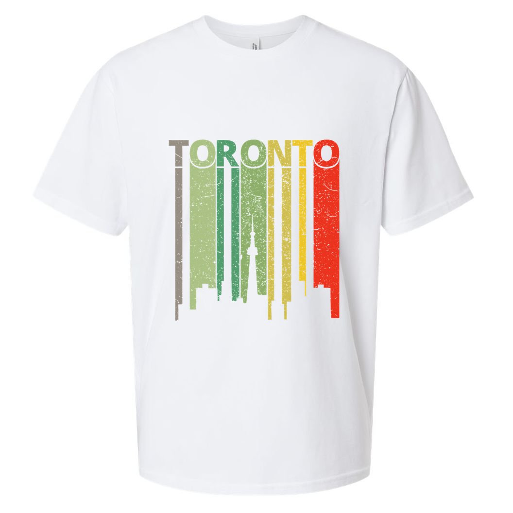 Toronto Skyline Retro Toronto Sueded Cloud Jersey T-Shirt