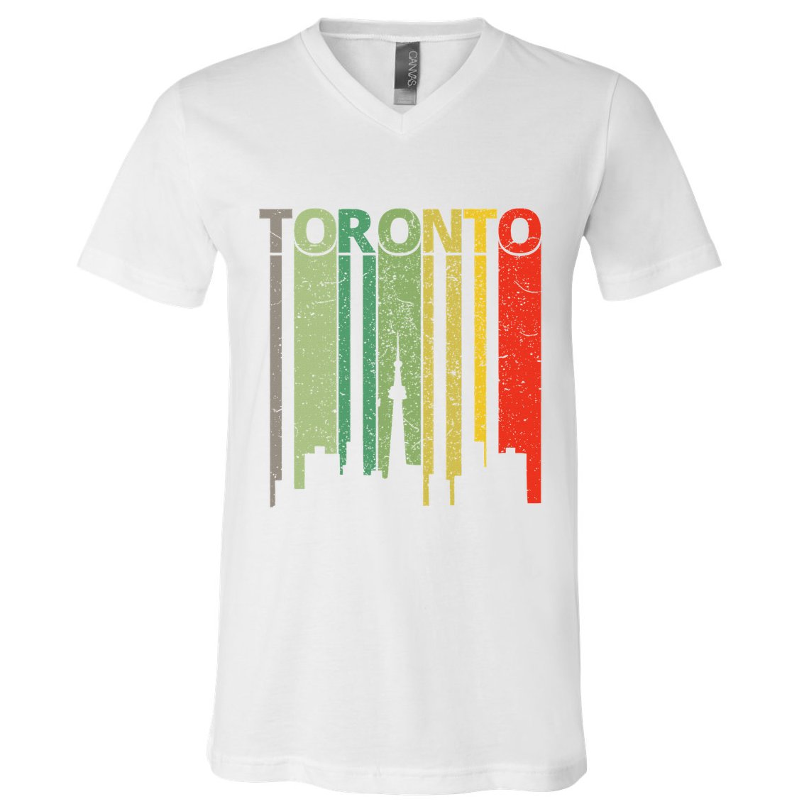 Toronto Skyline Retro Toronto V-Neck T-Shirt