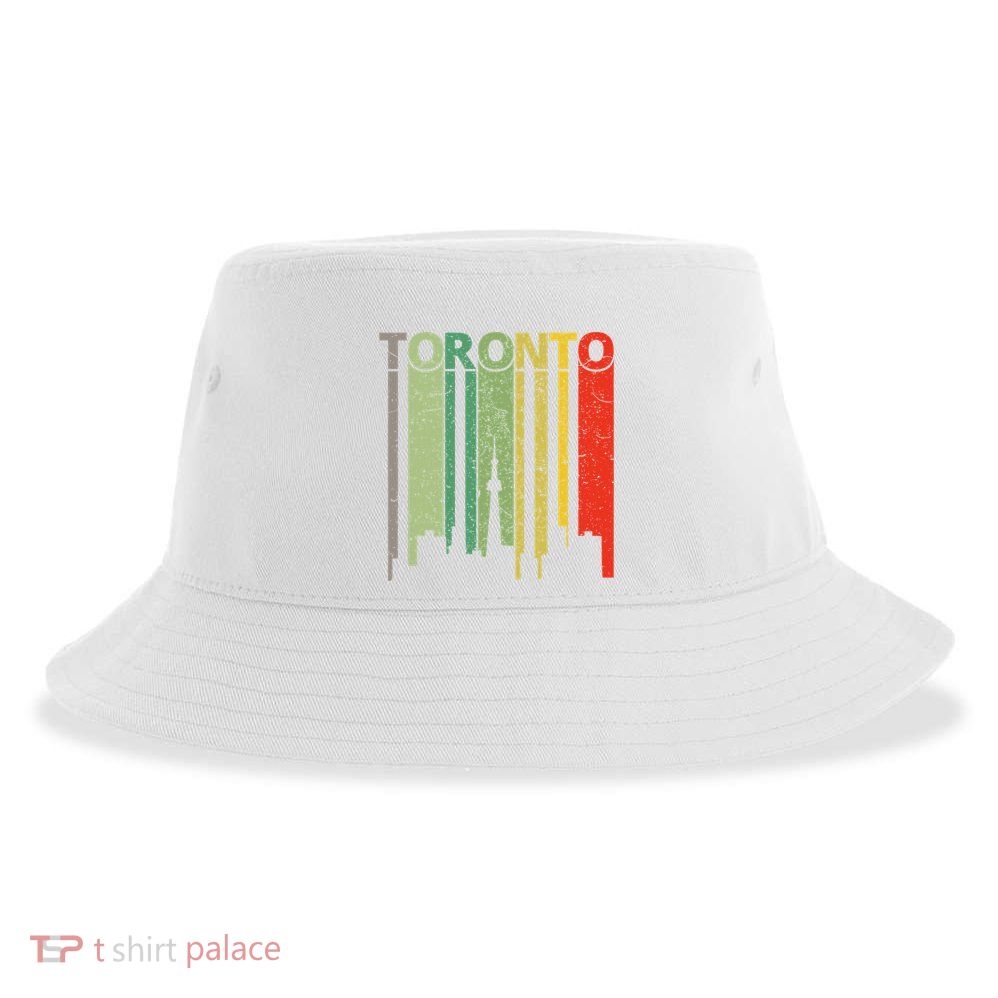 Toronto Skyline Retro Toronto Sustainable Bucket Hat