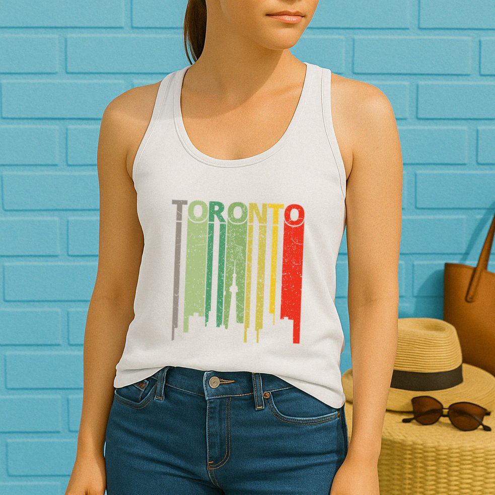Toronto Skyline Retro Toronto Womens Tank Top