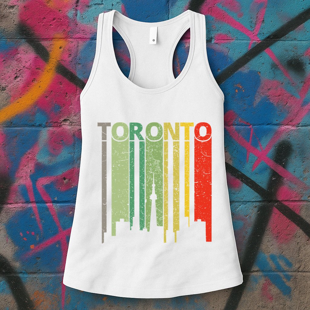 Toronto Skyline Retro Toronto Womens Tank Top