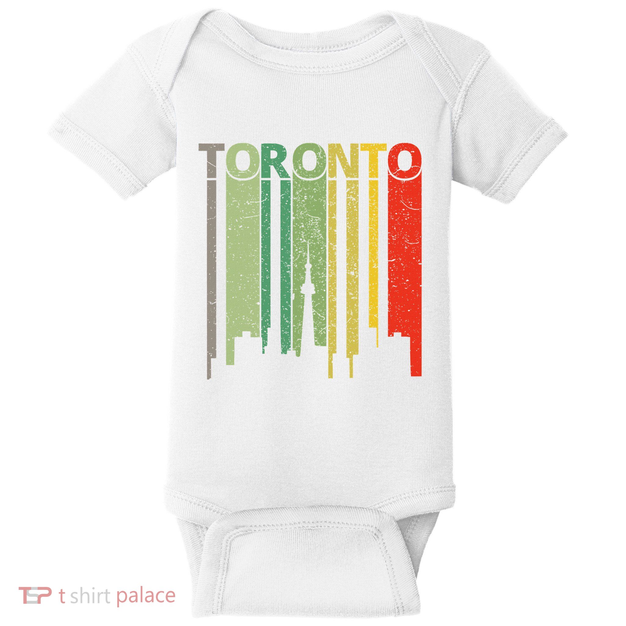 Toronto Skyline Retro Toronto Baby Bodysuit