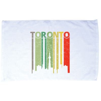 Toronto Skyline Retro Toronto Microfiber Hand Towel