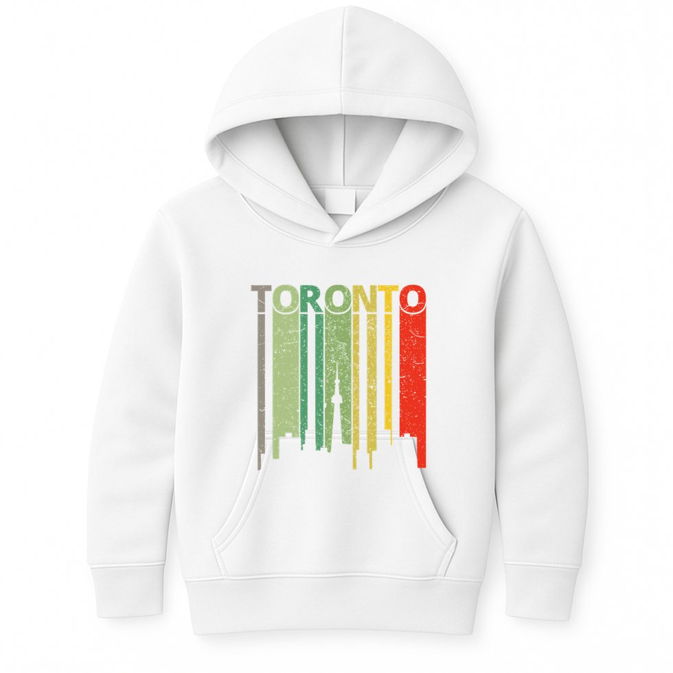 Toronto Skyline Retro Toronto Kids Hoodie