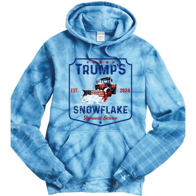 TrumpS Snowflake Removal Service Funny Trump 2024 Tie Dye Hoodie