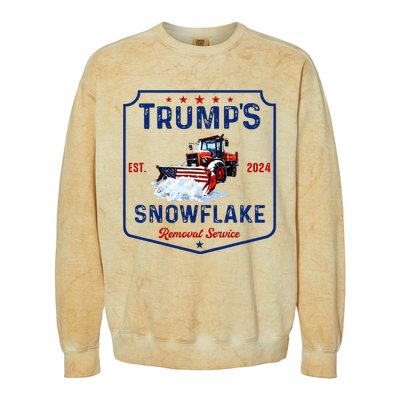 TrumpS Snowflake Removal Service Funny Trump 2024 Colorblast Crewneck Sweatshirt