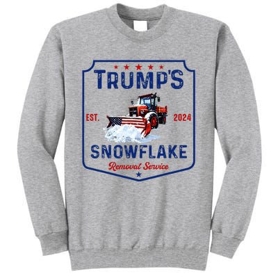 TrumpS Snowflake Removal Service Funny Trump 2024 Tall Sweatshirt