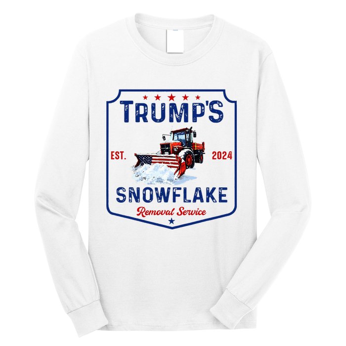 TrumpS Snowflake Removal Service Funny Trump 2024 Long Sleeve Shirt